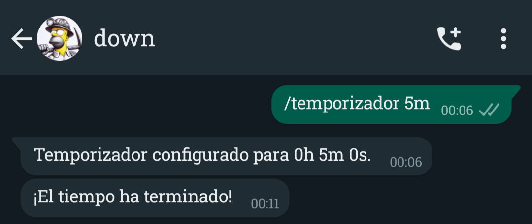 usa un temporizador
